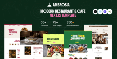 Ambrosia – Multi-Concept Restaurant, Food & Cafeteria NextJS Template