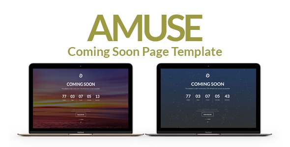 Amuse – A Multipurpose Coming Soon Page Template Amuse – A Multipurpose Coming Soon Page Template