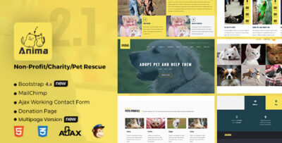 Anima - Responsive Pet Rescue and Shelter Template