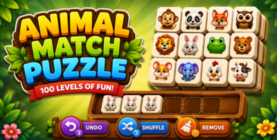 Animal Match Puzzle | Tap Tile Match HTML5 Game