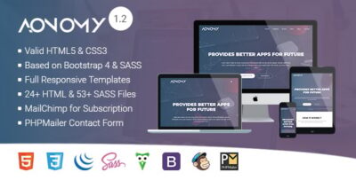 Aonomy -  App Landing Page