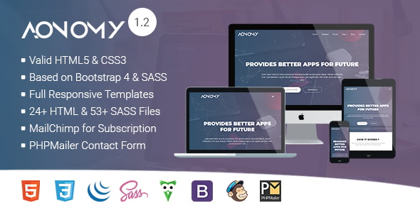 Aonomy - App Landing Page Aonomy - App Landing Page