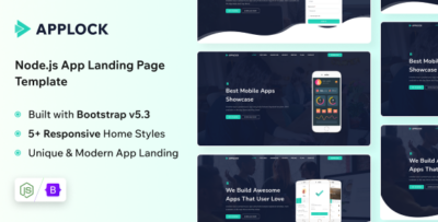Applock - App Landing Page Nodejs Template