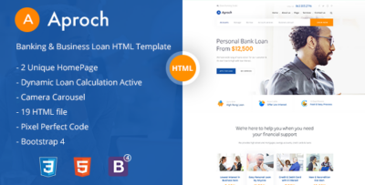 Aproach - Banking & Business Loan Bootstrap-4 HTML Template