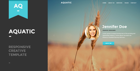 Aquatic - Responsive Creative One Page Template Aquatic - Responsive Creative One Page Template