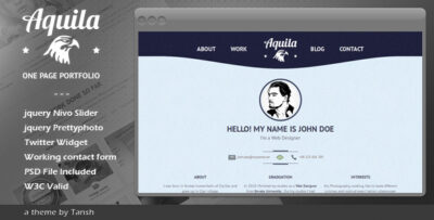 Aquila One Page Portfolio