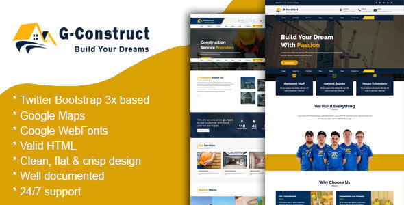 Arc Construct - Construction & Business Template Arc Construct - Construction & Business Template