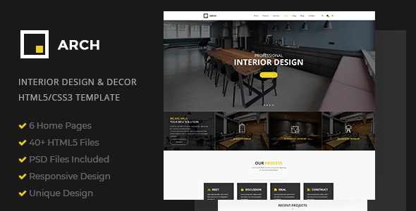 Arch - Interior Design and Decor HTML5 Template Arch - Interior Design and Decor HTML5 Template