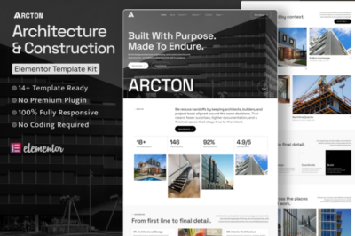Arcton - Architecture & Construction Elementor Template Kit