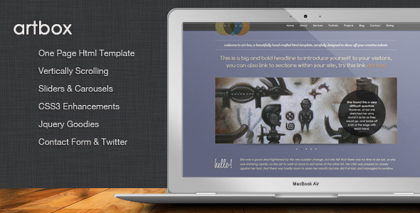 ArtBox - Creative Scrolling Portfolio Template ArtBox - Creative Scrolling Portfolio Template
