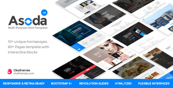 Asoda - Multi-Purpose Responsive Website Template Asoda - Multi-Purpose Responsive Website Template