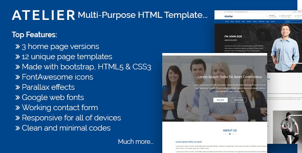 Atelier - Multipurpose HTML Template Atelier - Multipurpose HTML Template