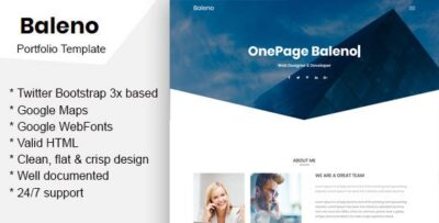 Baleno - One Page Portfolio Template