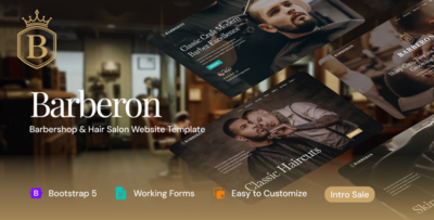 Barberon – Barbershop & Hair Salon HTML Template