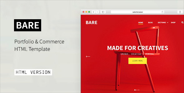 BARE - Portfolio & Agency HTML Template BARE - Portfolio & Agency HTML Template