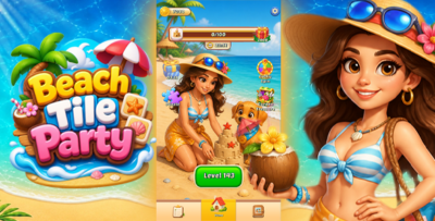 Beach Tile Party | 5000 Levels HTML5 Puzzle Game