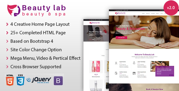 Beauty Lab - Cosmetics Shop and Spa Parlor HTML Template Beauty Lab - Cosmetics Shop and Spa Parlor HTML Template