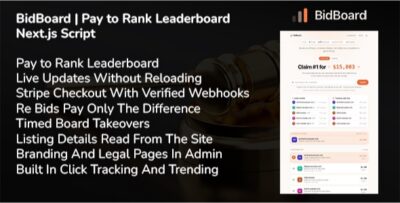 BidBoard | Pay to Rank Leaderboard Next.js Script