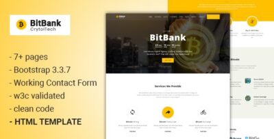 BitBank - Crypto currency Template