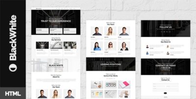 BlackWhite - Onepage Bootstrap Parallax Retina Template