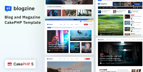 Blogzine - CakePHP Blog & Magazine Template Blogzine - CakePHP Blog & Magazine Template