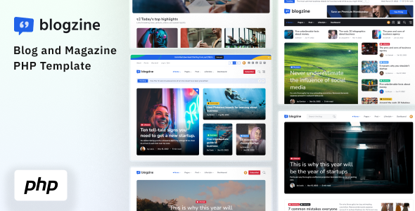 Blogzine - PHP Blog & Magazine Template Blogzine - PHP Blog & Magazine Template