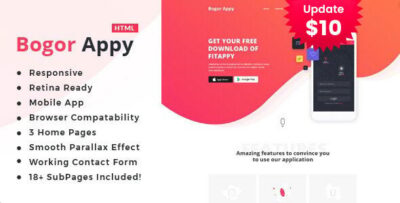 Bogor | App Landing HTML Template