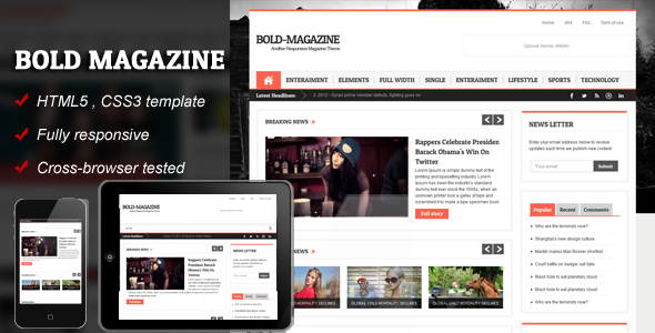 Bold Magazine - HTML5 Responsive Template Bold Magazine - HTML5 Responsive Template