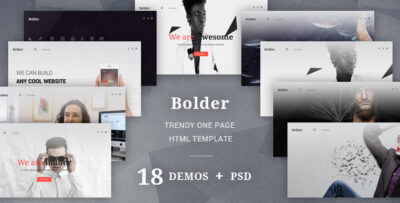 Bolder - Trendy One Page Multipurpose Template