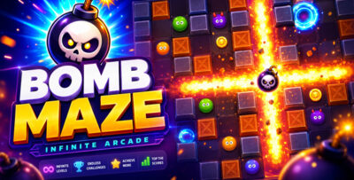 Bomb Maze - HTML5 Arcade Game With Unlimited Procedural Levels