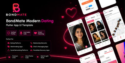 BondMate | Dating App Flutter UI Template