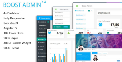 Boost - Responsive + Angular JS Admin Web App Kit