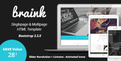 BRAINK - Multipurpose One Page / Multi-page Template