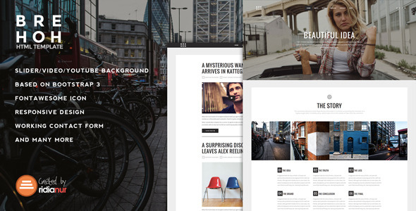 Brehoh - Responsive One Page Portfolio HTML Template Brehoh - Responsive One Page Portfolio HTML Template