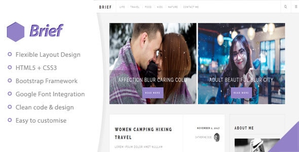 Brief & Blog - Personal Blog Template Brief & Blog - Personal Blog Template
