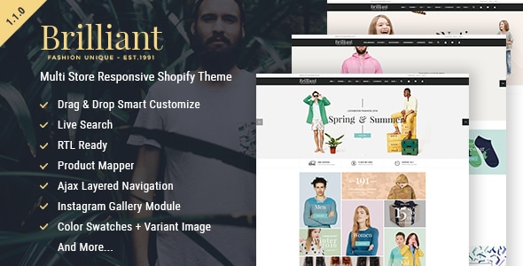 Brilliant - Multi Store Responsive Shopify Theme Brilliant - Multi Store Responsive Shopify Theme