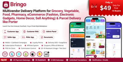 Bringo | Multi Module Multivendor Delivery Platform