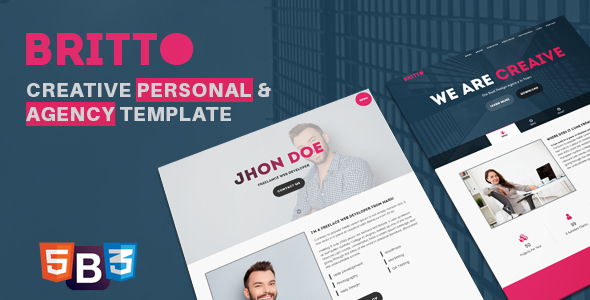 Britto - Creative Personal & Agency Template Britto - Creative Personal & Agency Template
