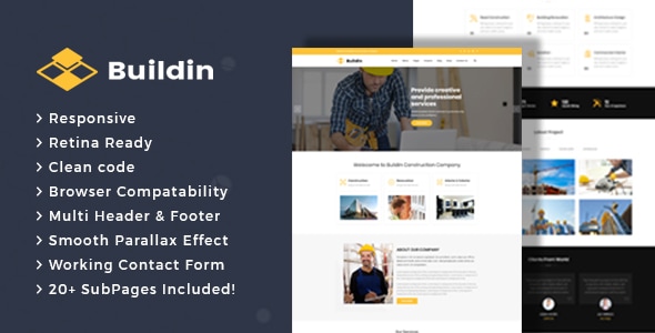 Buildin - Construction Building Company HTML Template Buildin - Construction Building Company HTML Template