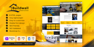 BUILDWALL – A Lightweight & Modern Construction Template