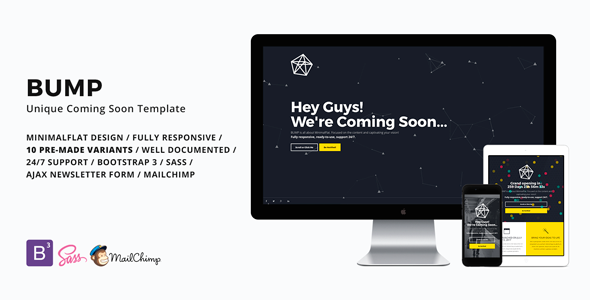BUMP - Unique Coming Soon Template BUMP - Unique Coming Soon Template