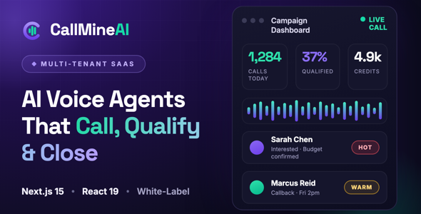 CallMineAI | AI Voice Calling SaaS With Lead Qualification and Sales Automation CallMineAI | AI Voice Calling SaaS With Lead Qualification and Sales Automation