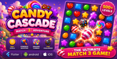 Candy Cascade | Flutter Match-3 Puzzle Game