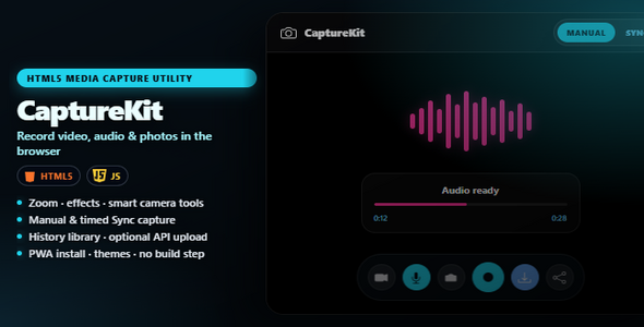 CaptureKit | HTML5 Media Capture Utility CaptureKit | HTML5 Media Capture Utility