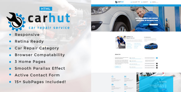 Car Hut || Auto Mechanic & Car Repair Template Car Hut || Auto Mechanic & Car Repair Template