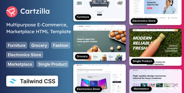 Cartzilla - Multipurpose E-Commerce Tailwind CSS HTML Template Cartzilla - Multipurpose E-Commerce Tailwind CSS HTML Template