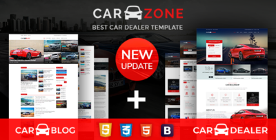 CarZone - A Complete Car Dealer HTML Wire-Frame