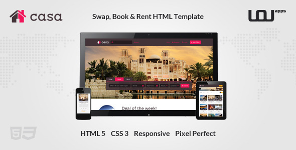 Casa - Swap, Book & Rent HTML Template Casa - Swap, Book & Rent HTML Template