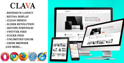 Clava - Multipurpose Responsive HTML Template