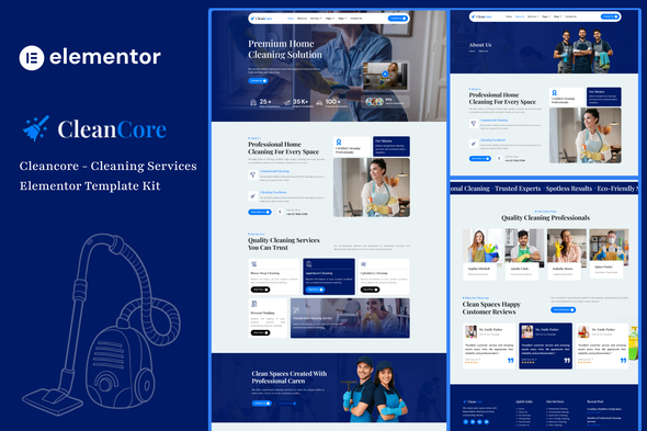 Cleancore -Cleaning Services Elementor Template Kit Cleancore -Cleaning Services Elementor Template Kit